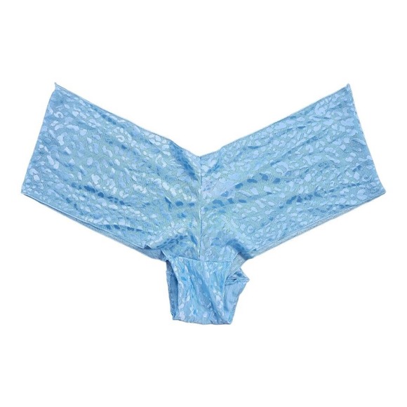 Victoria's Secret Very Sexy Y2K Panties Light Blue Cheetah Print Medium (A3) - Picture 1 of 7